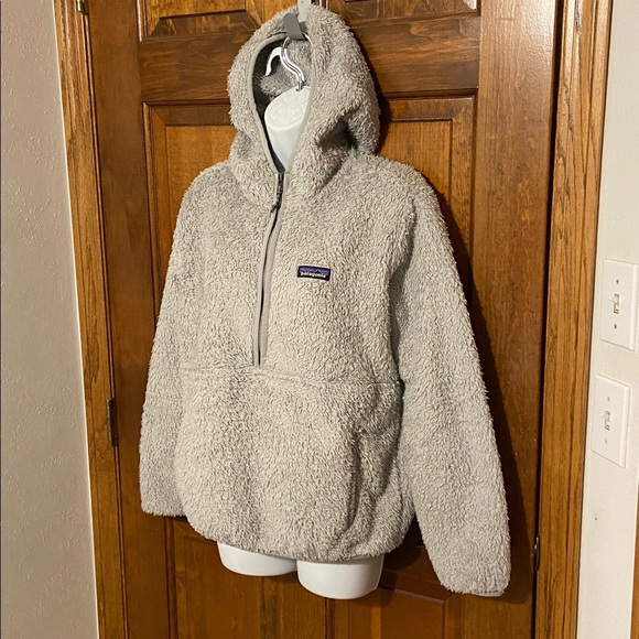 Patagonia Women's Los Gatos Hooded Pullover light grey 1/2 Zip Outdoors Medium - Picture 5 of 11